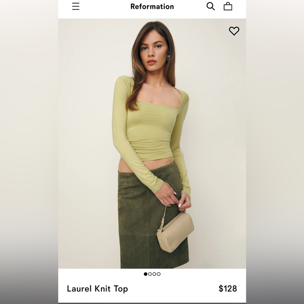 Reformation— NWT Laurel Knit Top - XL